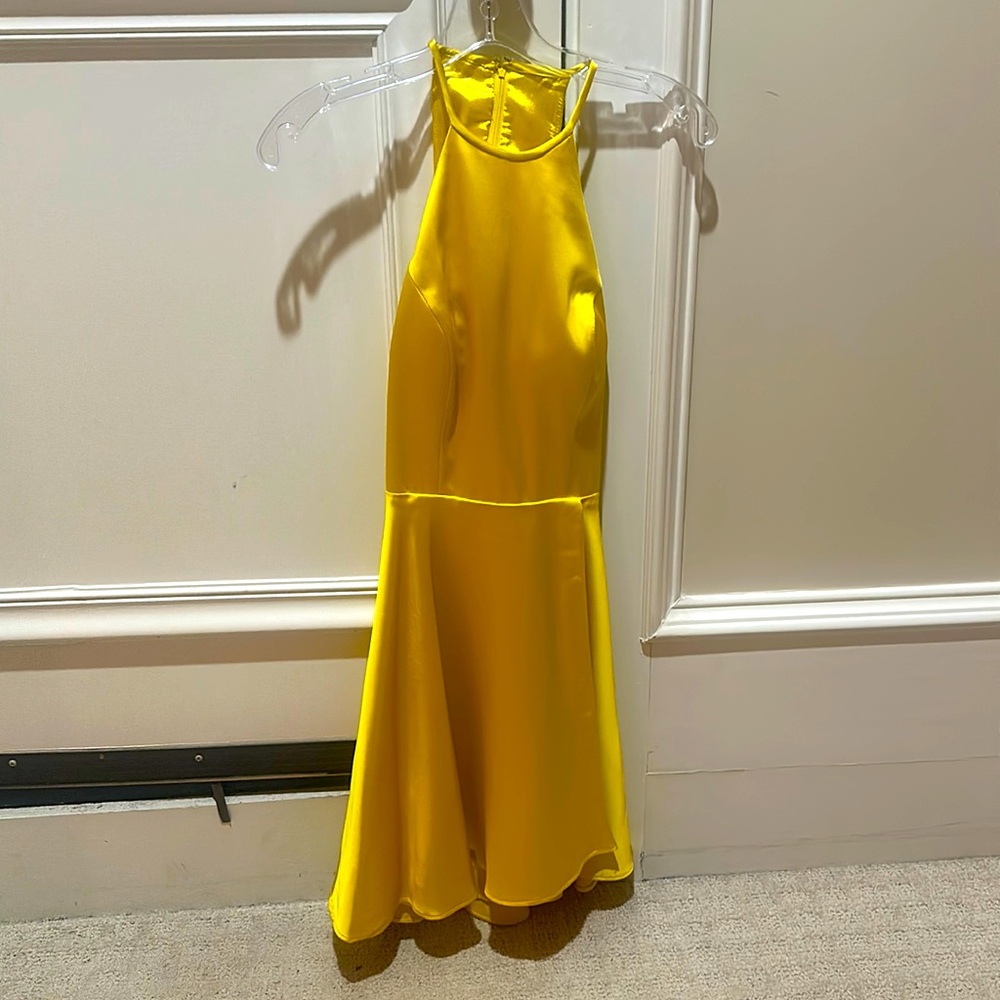 Runway Piece yellow JVN by Jovani size Zero mini dress